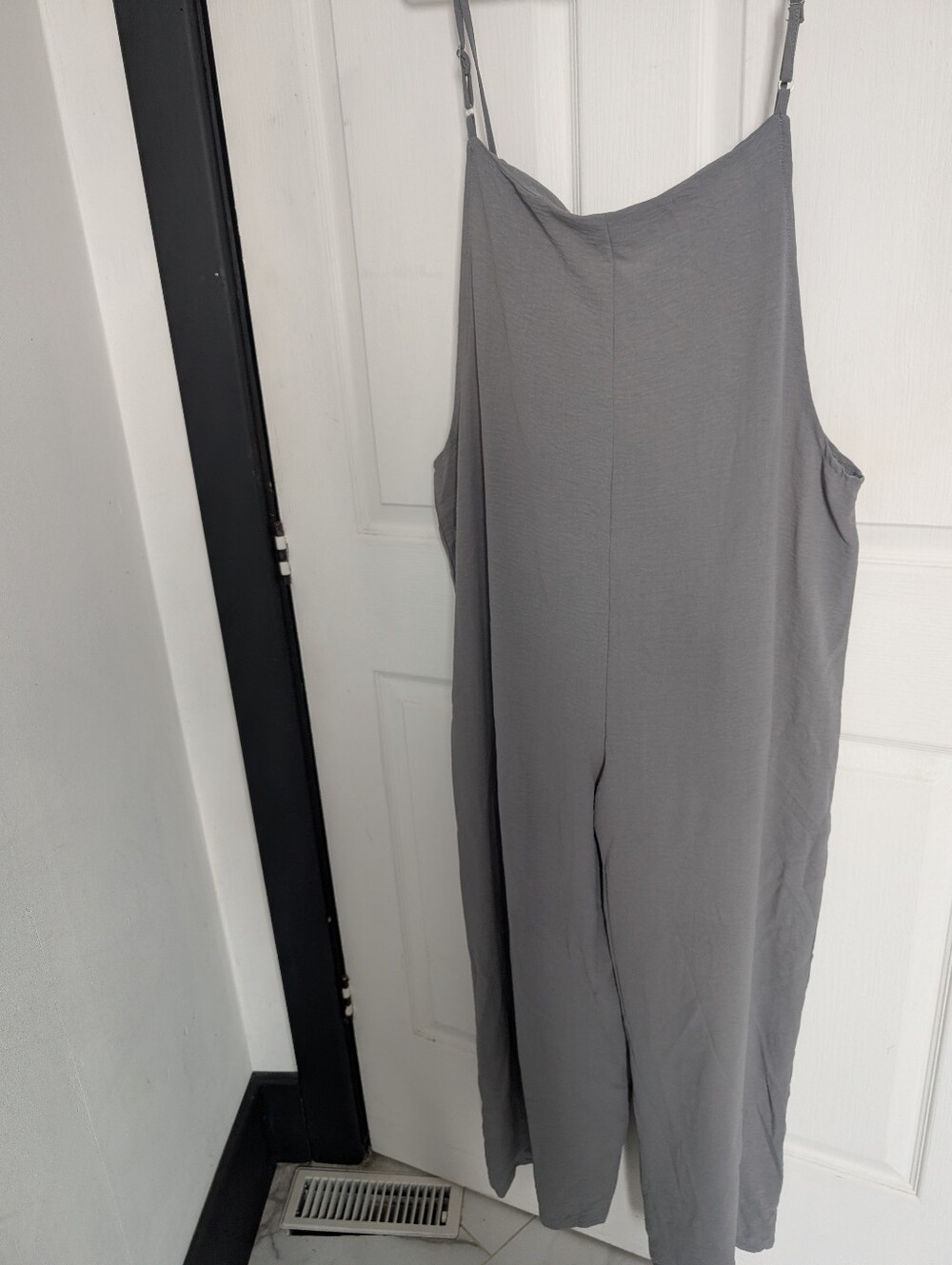 Minimal Gray Wide-Leg Jumpsuit